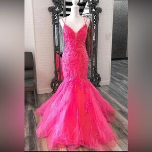 Pink Mermaid Prom Dress
